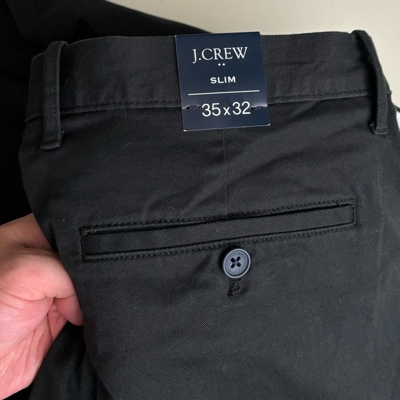 J. Crew Factory Men’s Slim Straight Chino Pant Black 35'x32" New with Tags (NWT) - Picture 9 of 9